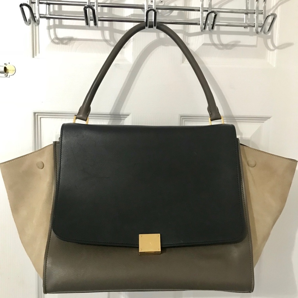 Céline Tricolor Large Trapeze bag
